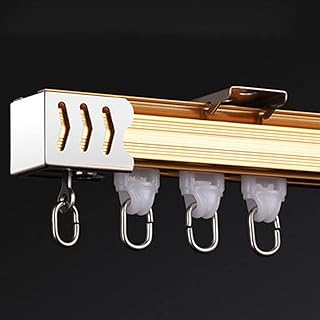 SYkbb Ceiling Curtain Track,Ceiling Top Mounted Curtain Track System Room Divider Sliding Curtain Rail for Privacy Living Room Shower Ceiling Track Set (Color : A Single, Size : 1M)