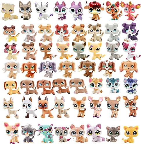 Mini Pet (Random 2 pc) Old Toys Cat Cocker Spaniel Great Dane Collie Accessories for lps Action Figures Animal Toy and Accessories for Kids Gift