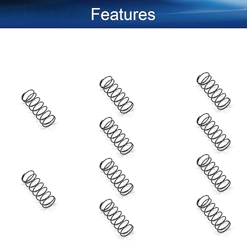 Miniatura 107 de Bettomshin 20 muelles comprimidos, 0.01 pulgadas de diámetro de alambre x 0.12 pulgadas de diámetro x 0.59 pulgadas de longitud libre, construcción