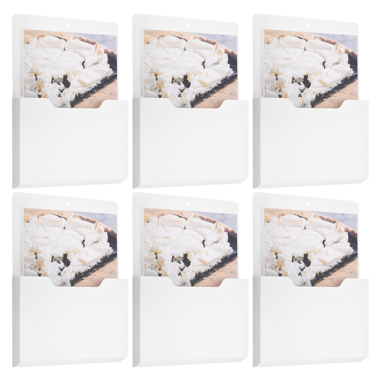 Porte-documents magnétique blanc uxcell en lot de 6 pour organiser vos lettres et dossiers sur frigo
