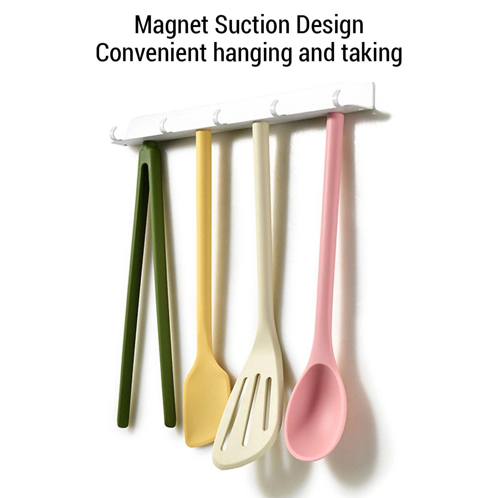 Set di Utensili da per Chef Domestico, Utensili da in Silicone Antiaderente con Supporto, Spatola Termica, Cucchiaio, Spatola per Cuocere al Forno e Friggere