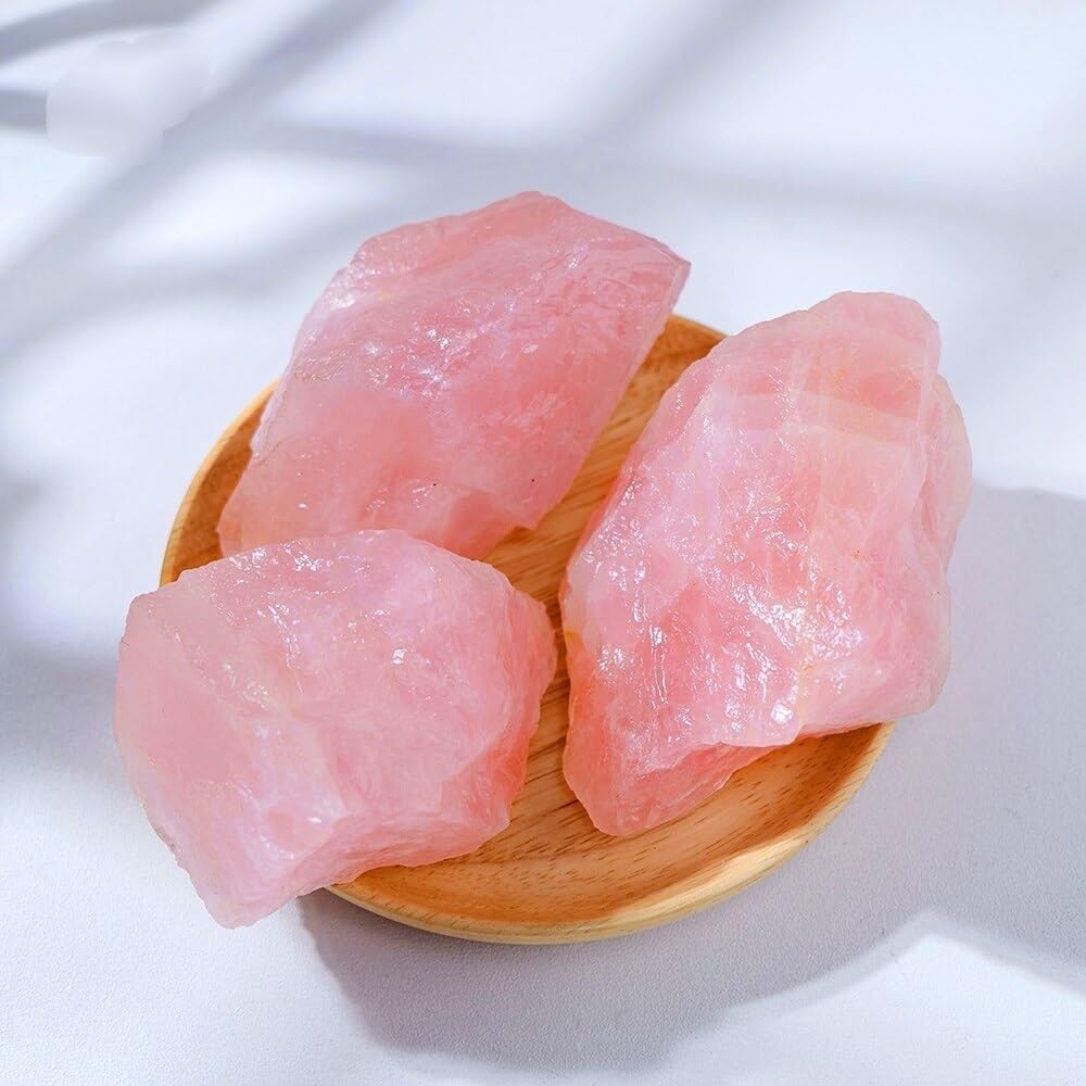 MDBJTCYZN 1KG Rose Quartz Crystal Raw Stone Gemstone Irregular Bulk Rough Specimens Ornaments