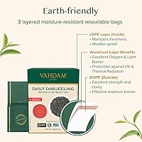 Vista 7 de VAHDAM, Darjeeling Tea Leaves From Himalayas 340g (170+ Cups) Pure Unblended Darjeeling Black Loose Leaf Tea Packed & Shipped Direct From Source