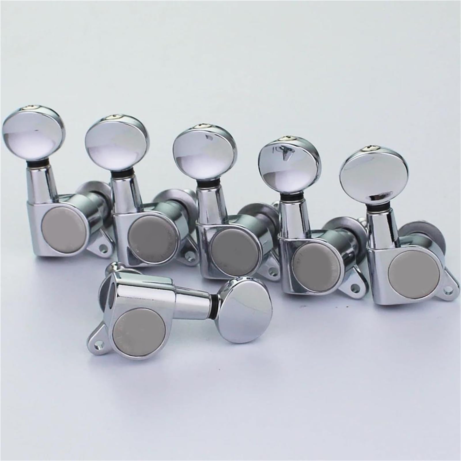 Clavijeros Bloqueo Mini Afinadores De Guitarra Eléctrica Ovalados Metal Para Modelos ST TL Cromados(6R)