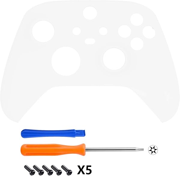 eXtremeRate Cover Custodia Ricambio per Xbox Series X S Controller Scocca Copertura Anteriore Shell DIY Ricambio per Xbox Series X S Joystick Model 1914(Bianco) - 3