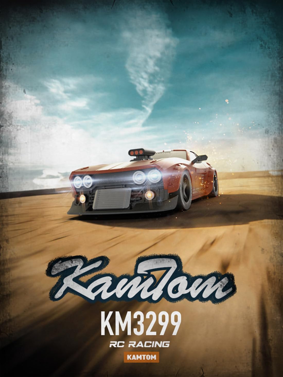 Remote Control Car RC Drift Car, KM3299 1:32 4WD RC Cars Vehicle with ESP Gyro, LED Headlights Drift Wheel, High Speed Racing RC Vehicle Gifts for Adults