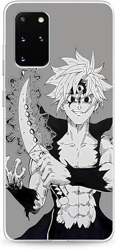 PONNYC Clear Slim Soft Transparente Durable Caucho Silicona TPU Fundas Fit Funda para Samsung Galaxy S20 Plus Zeldris Anime Japón 08