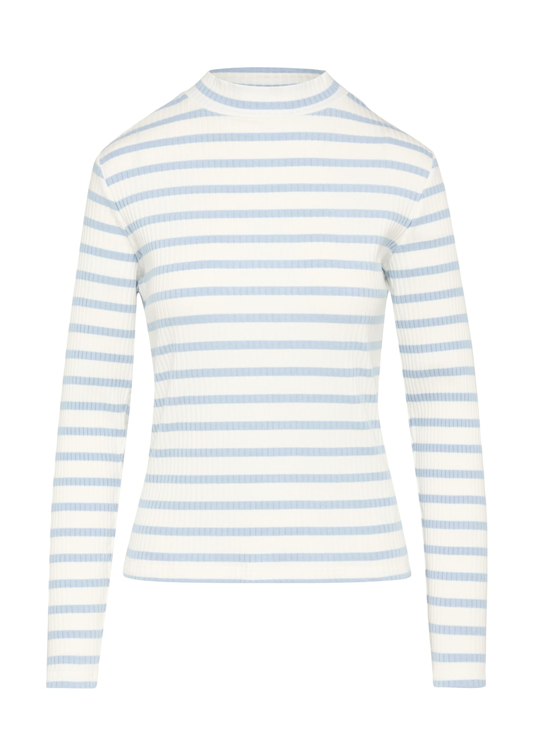s.Oliver Damen 2157894 Langarmshirt mit Rippstruktur