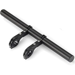 Bike Bicycle Double Handlebar Extender Extension,11.8"(30 cm) Aluminum alloy Super Long Bracket Accessories，For Bike Mounts,Extender Bars, Headlights,Light Lamp,Phone Mount,For 31.8mm/25.4mm caliber