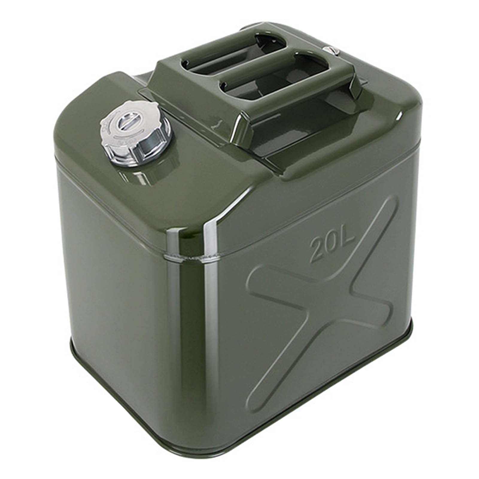 Jerrycan de carburant moto diesel essence en métal rigide de 20 litres vert