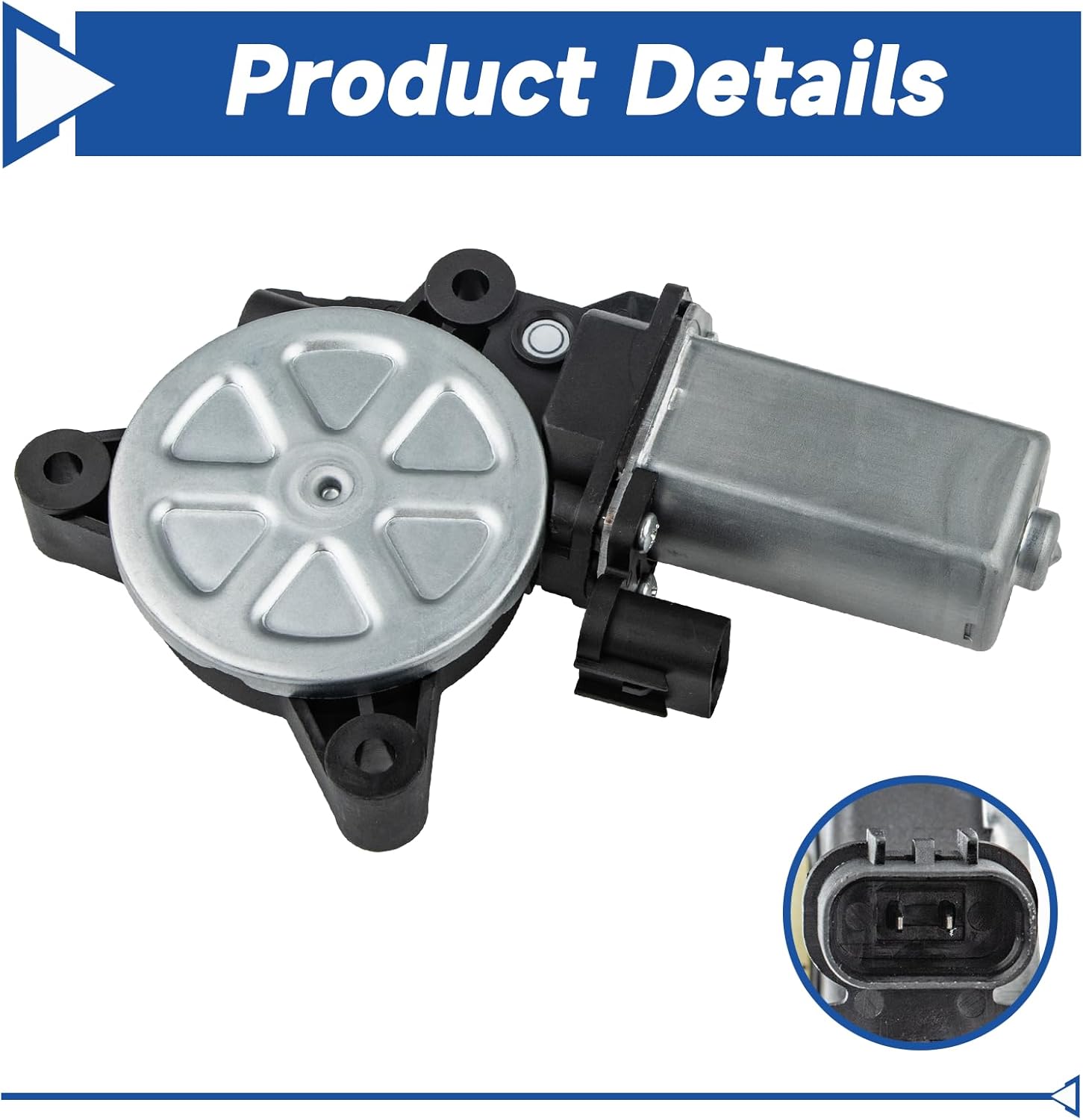 Obaee Power Window Lift Motor Rear Right Passenger Side Compatible with Hyundai Tucson 2016 2017 2018 2019 2020 2021, with 2 Pin Plug, Replace 83460-D3000, 83460D3000