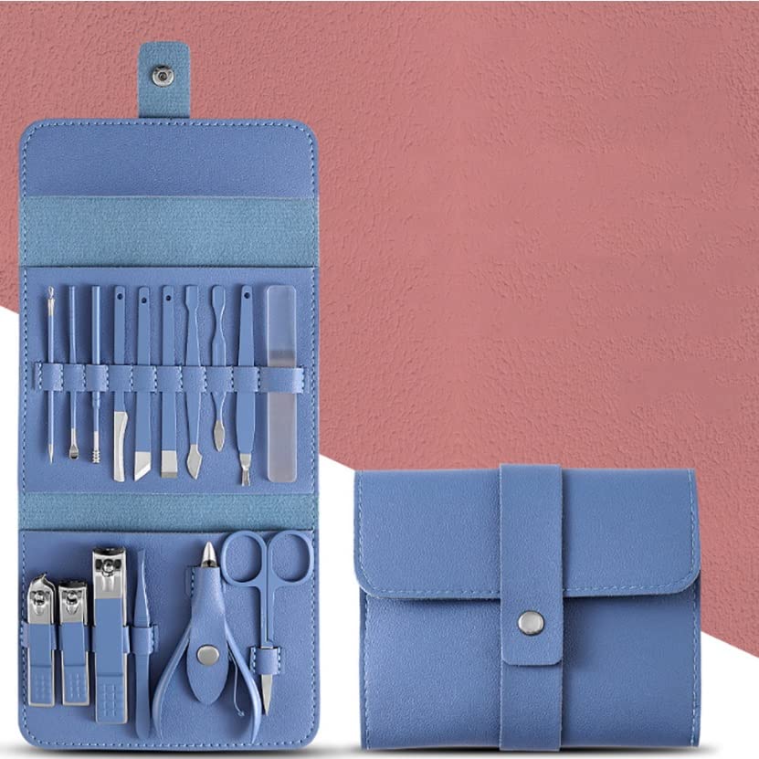 HNJCHE Juego de cortaúñas Profesional de Acero Inoxidable, Juego de pedicura, Lima de uñas, Tijeras afiladas for uñas, Cuidado de uñas