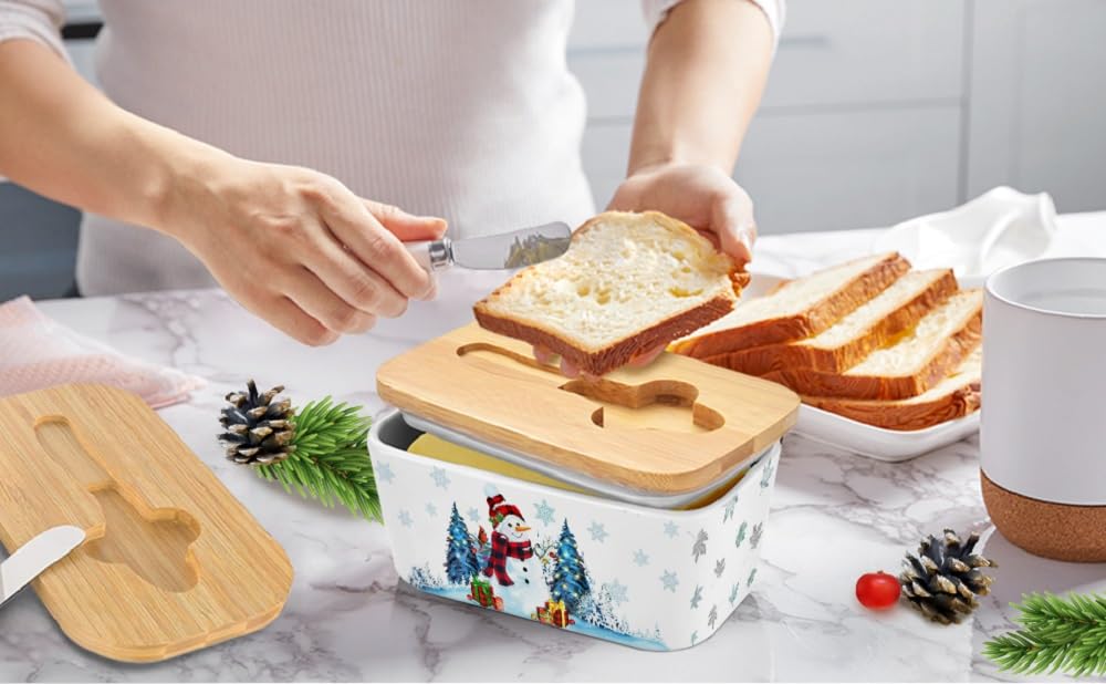 Butterdose Aus Keramik Mit Waben-Design & Bienen-Motiv – Luftdicht, Mikrowellengeeignet, Bauernhaus-Stil