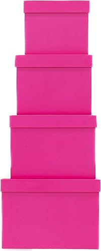 Miniatura 9 de Cajas de papel kraft recicladas fabricadas en Estados Unidos  6.25 pulgadas, 7.25 pulgadas y 8.25 pulgadas  Cajas cuadradas anidadas con tapas