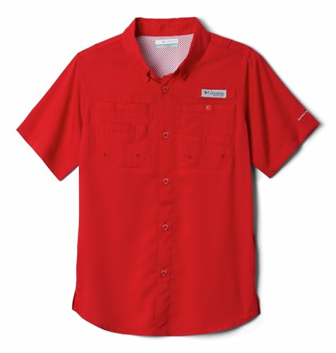 Columbia Boys PFG Tamiami Short Sleeve Shirt, Red Spark, XX-Small