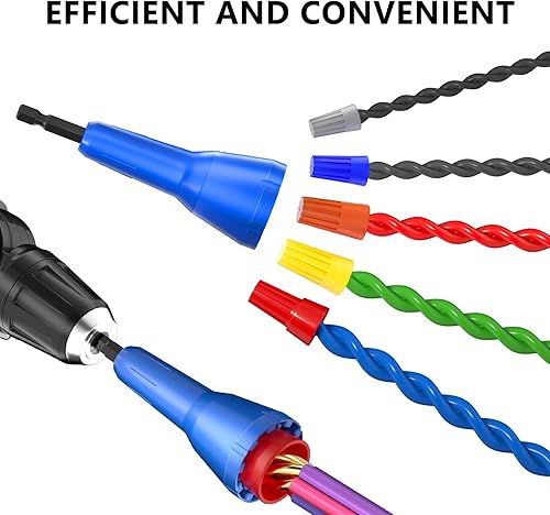 Miniatura 4 de Herramienta de torsión de alambre para taladro, pelacables eléctricos de calibre 8101214 AWG, herramienta de torsión de alambre para taladro,