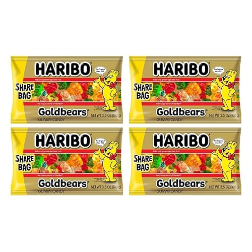 Goldbears Gummy Bears, Classic Gummy Candy, 3.5 oz Bags, Pack of 4 by Lyza's Sweets & Treats