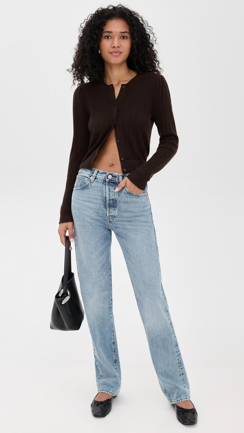 FRAME Women's The Ladder Pointelle Cashmere Cardigan - Image 5