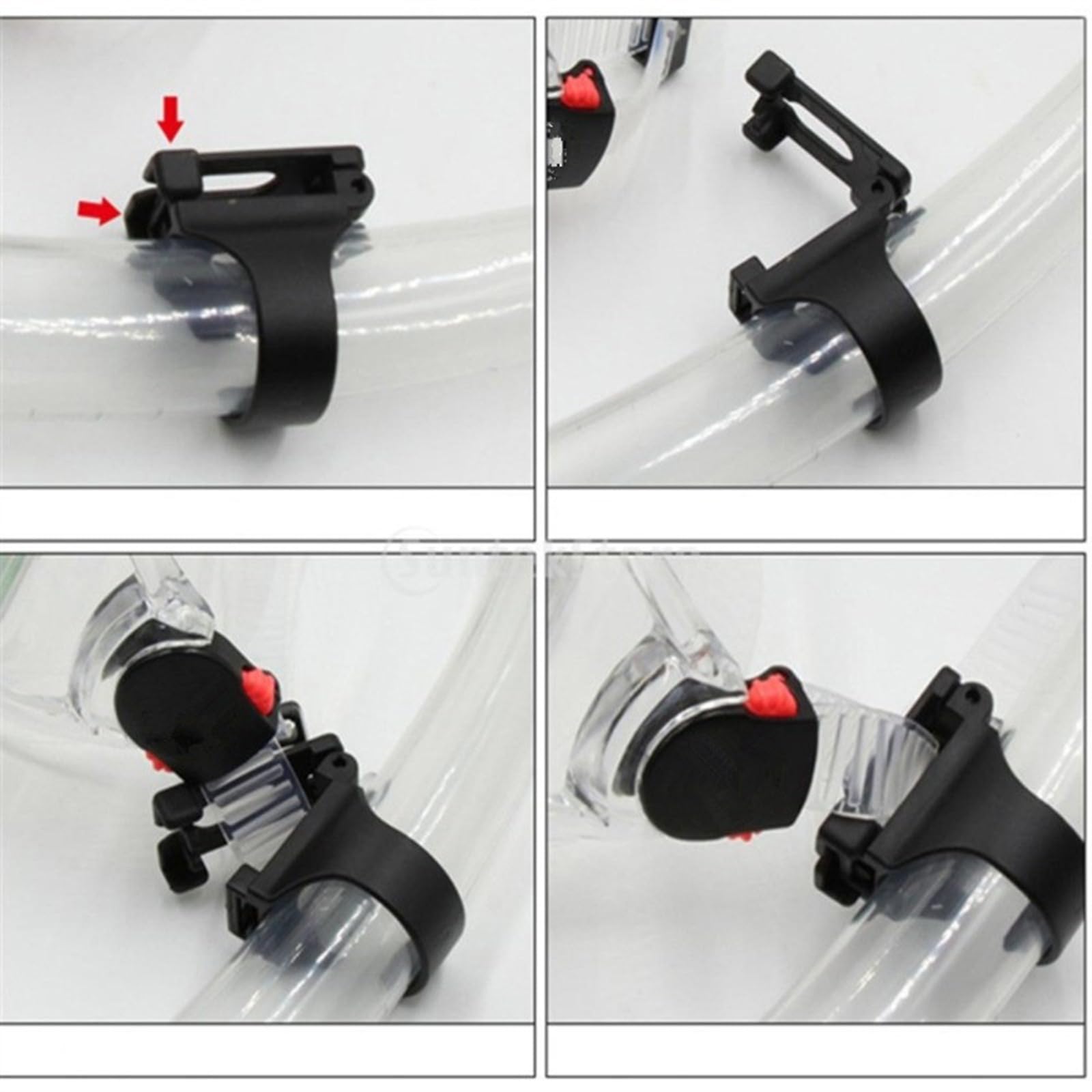 4pcs Diving Schnorchel Schnalle Scubas Keeper Clip Ersatzschnalle Halterhalterhalter Luftrohr Diving Schnorcheln
