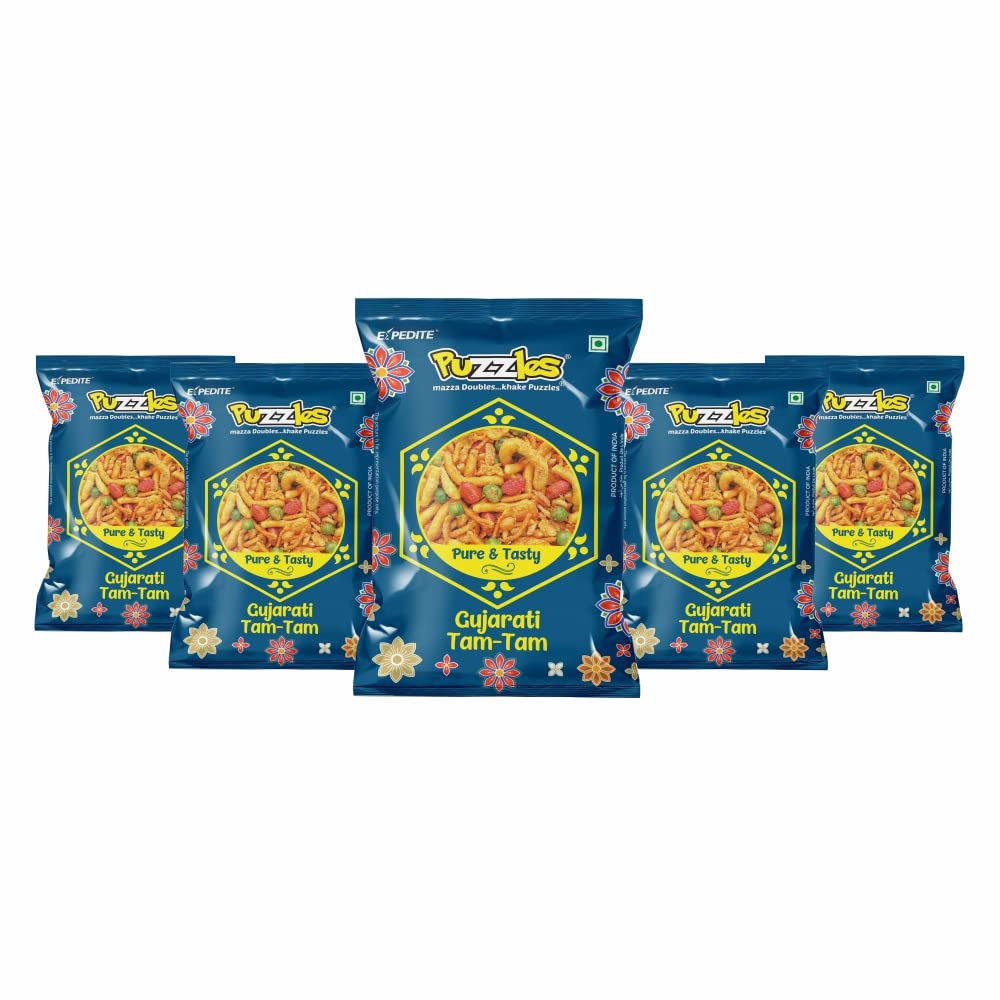 PUZZLES Ready to Eat Light & Healthy Gujarati Tam Tam Namkeen Mix with