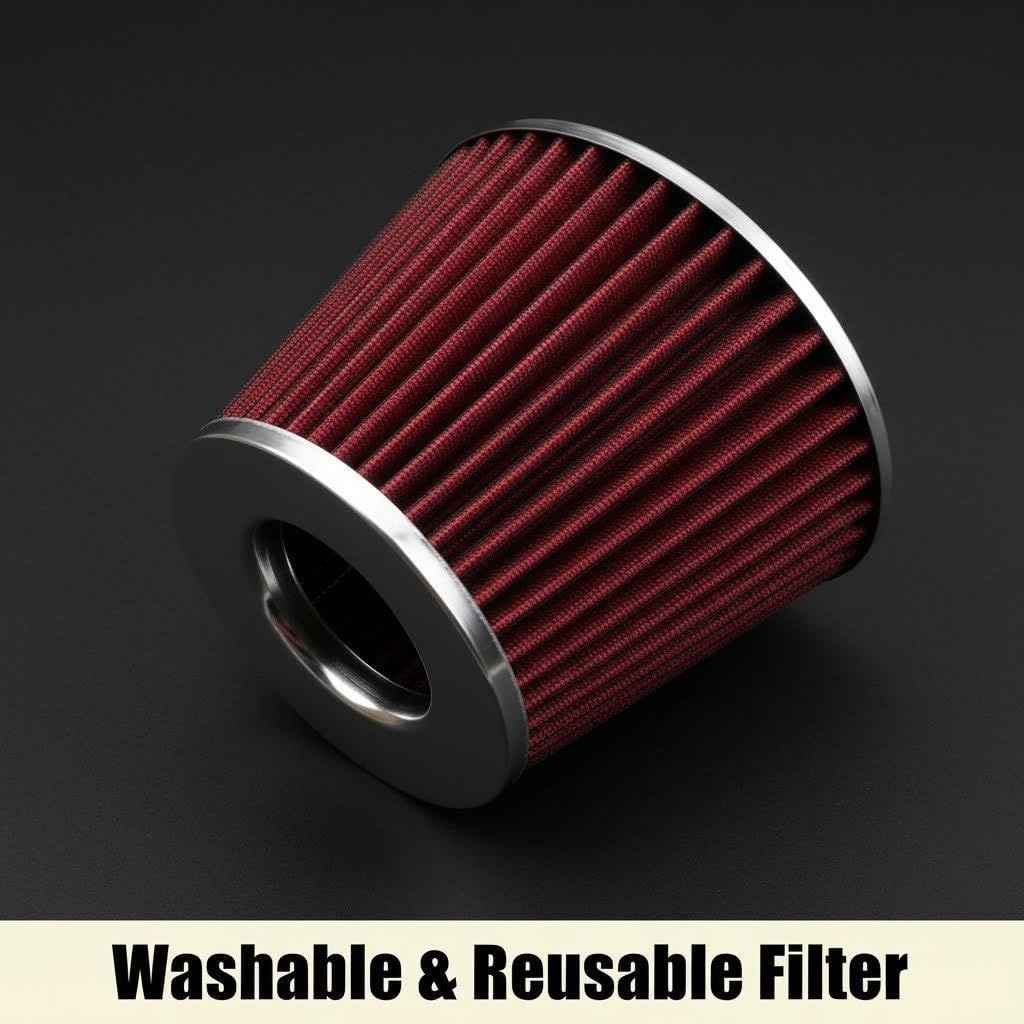 Cold Air Intake Compatible with 2010-2012 Mazda 3 All Model with 2.5L 4-cylinders Engine (GT/S), Fits All Transmission Type, Heat - Resistant Aluminum Pipe, High - Flow Filter