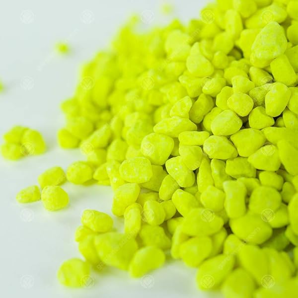 GardenersDream Fluorescent Aquatic Gravel - Decorative Aquarium Fish Tank Stones (20kg, Yellow) - 2