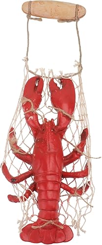 Veemoon Decoración para el hogar, decoración de pared de langosta, escultura de pared náutica, decoración colgante de pared de resina, decoración