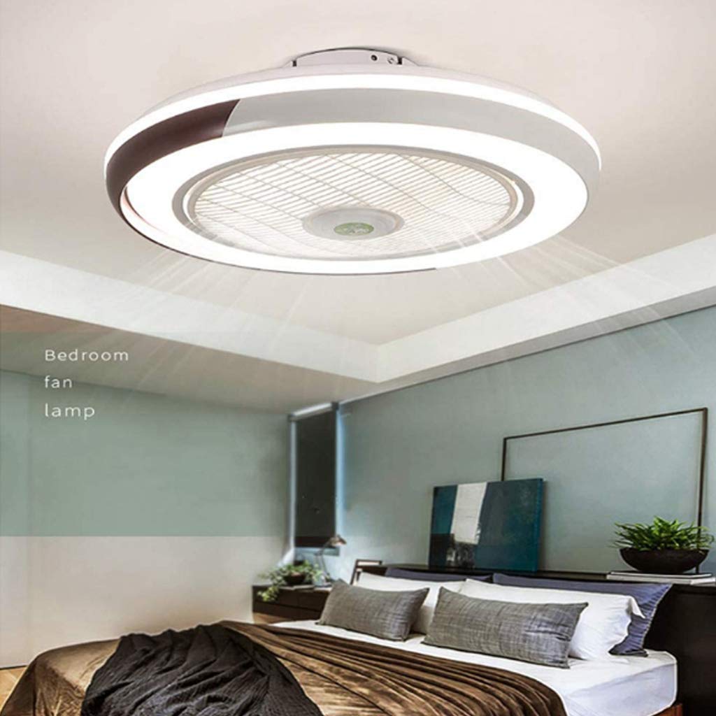 Fan Plafoniera Per Bambini 60W Creativa Moderna Plafoniera 3000-6500K LED Dimmerabile Ventilatore A Soffitto Con Illuminazione E Telecomando Silenzioso Vivaio Camera Da Letto Soggiorno,Marrone