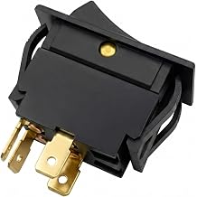 On/Off Rocker Switch KDC-A08B, 4-Pin DPST Power Switch 16A 250V / 20A 125V, High Temperature Resistant Rocker Switch for Commercial Equipment