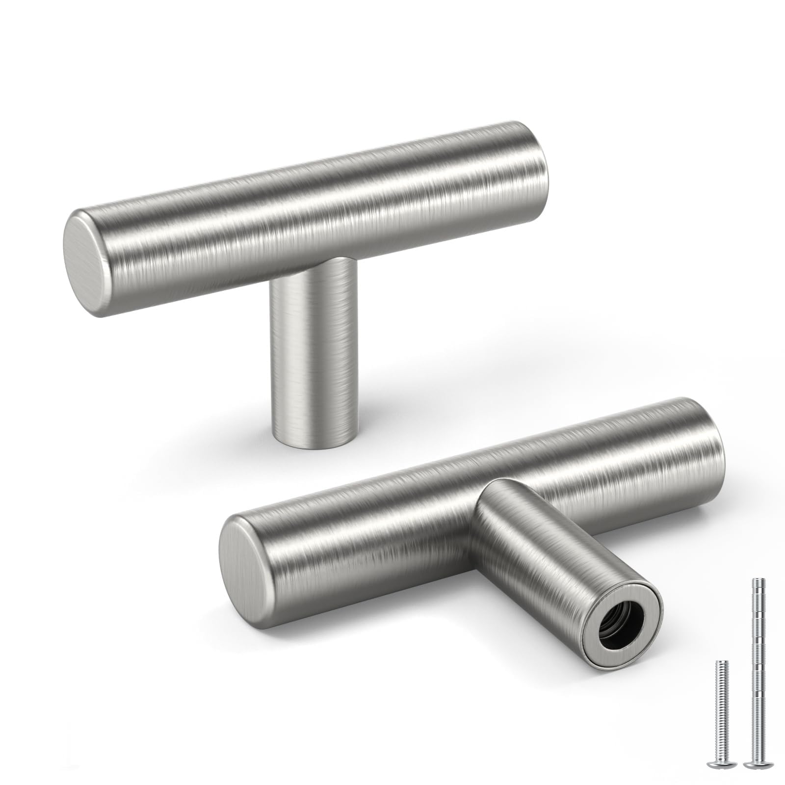 Goldenwarm Tiradores para muebles, tiradores de puerta, acero inoxidable, distancia entre orificios de 64 mm, modernos tiradores de cocina, cajones, armarios, 5 unidades — view 12