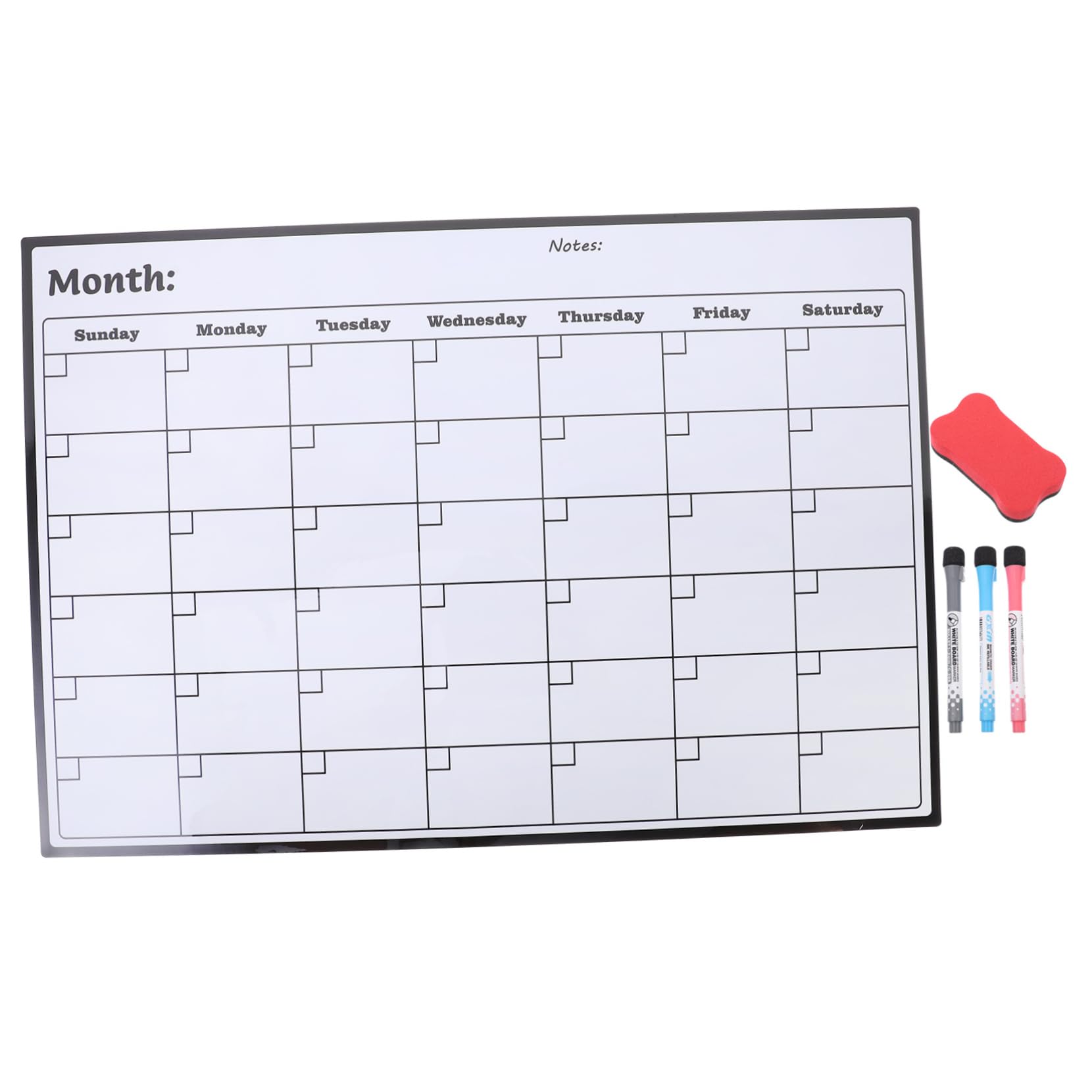 Magnetico per Frigorifero Lavagna Mensile Cancellabile Planner Magnetico per Pennarello Pennarello Casual Colore Casuale