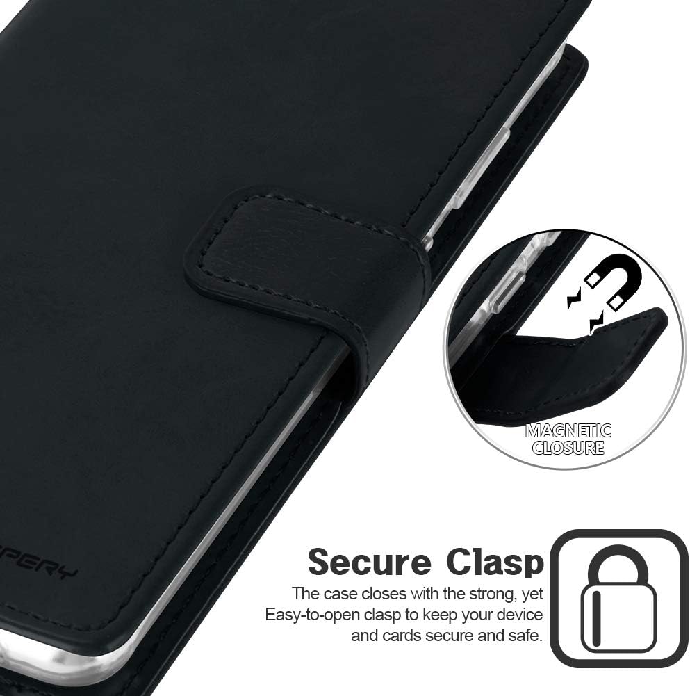 GOOSPERY Blue Moon Wallet for Galaxy S21 Ultra Case 6.8"(2021), Premium PU Leather Stand Flip Card Holder Phone Cover (Navy)