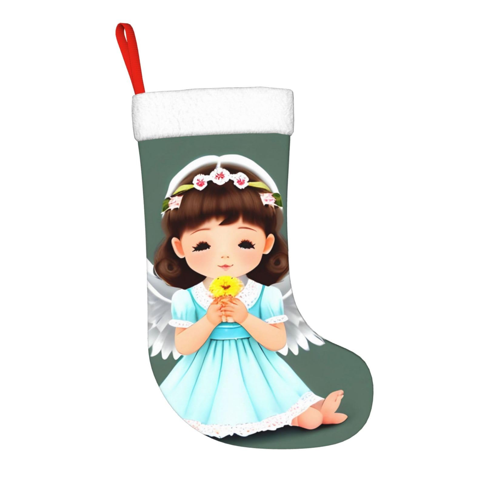 AthuAh Cute Little Angel Christmas Socks, Personalized Christmas Socks, Decorating Socks, Suitable