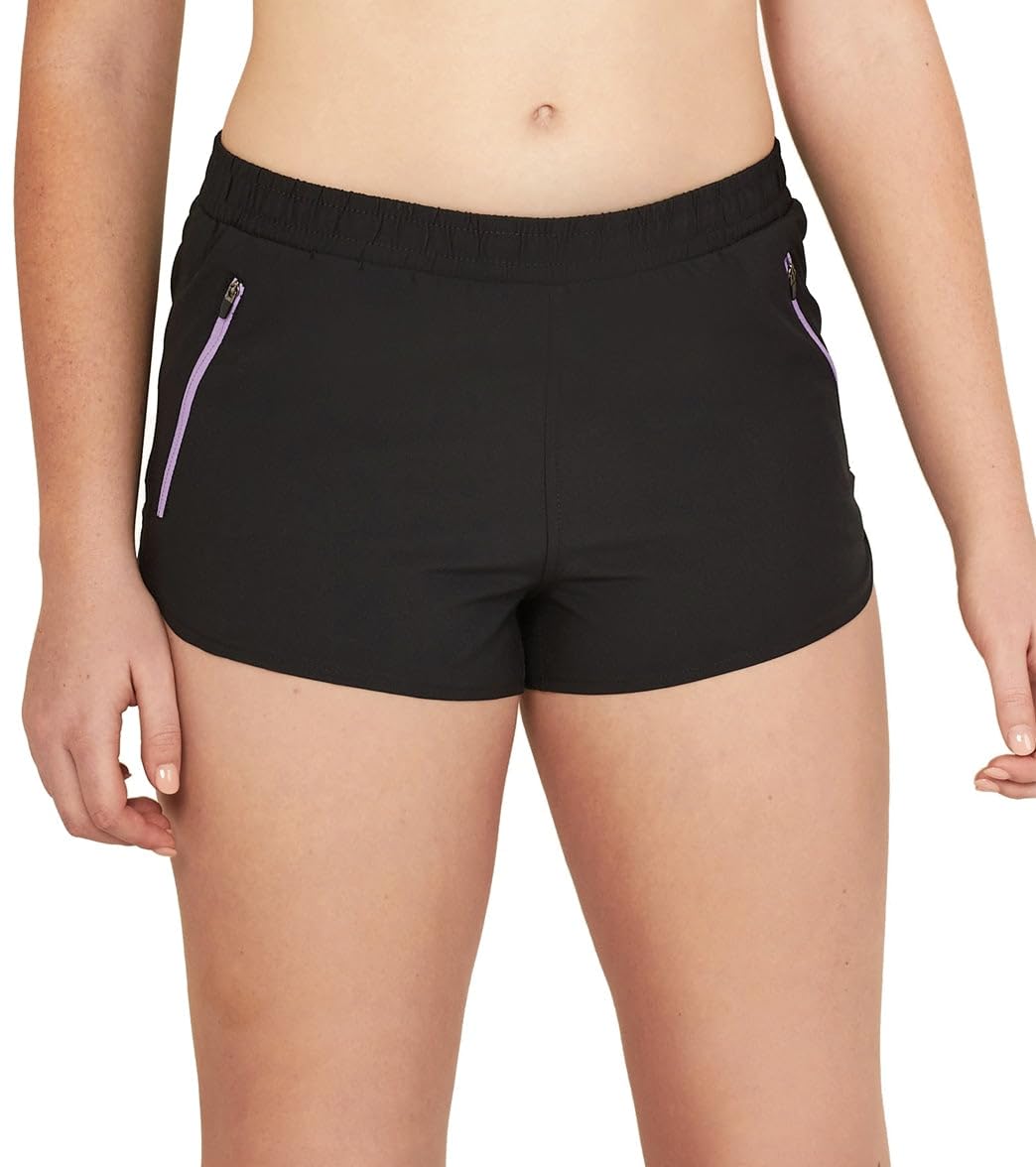 Speedo Bañador de Longitud Corta, Pantalones Cortos con Cinturón En La Cintura Pantalones Cortos Mujer