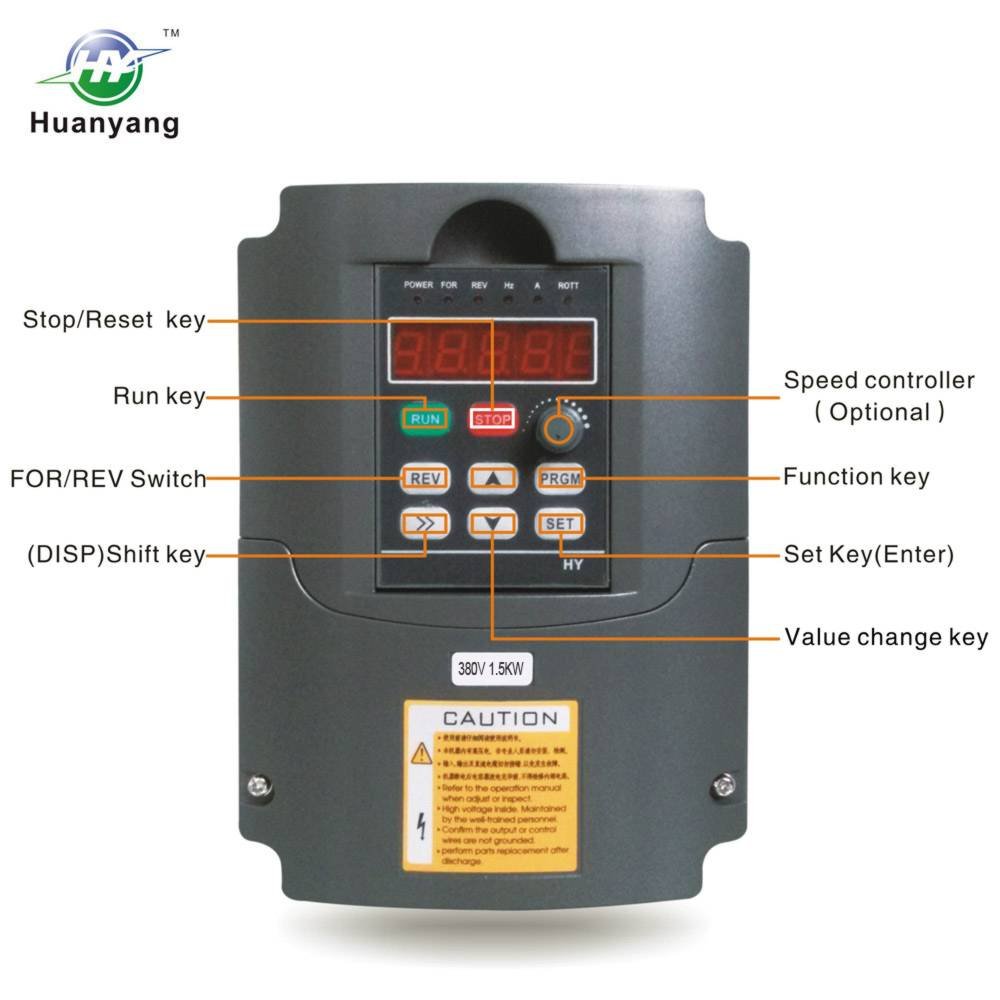 Frequenzumrichter (VFD),Computerized Numerical Control (CNC),der Motor Inverter Konverter,für Spindelmotor,Kontrolle der Geschwindigkeit,Huanyang HY –Serie (380V/1.5KW)