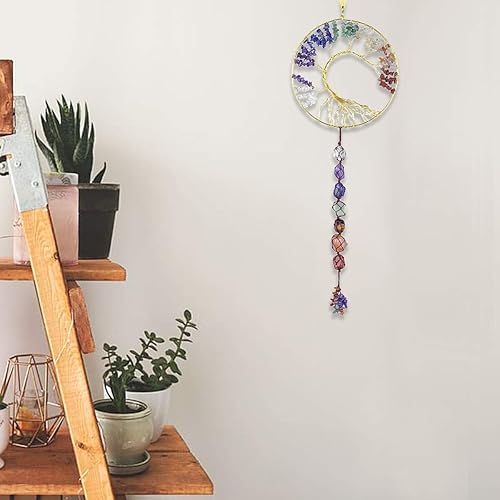 Miniatura 7 de rockcloud Juego de adornos navideños para dormitorio, sala de estar, funda de almohada 100% algodón y colgador de pared del árbol de la vida,