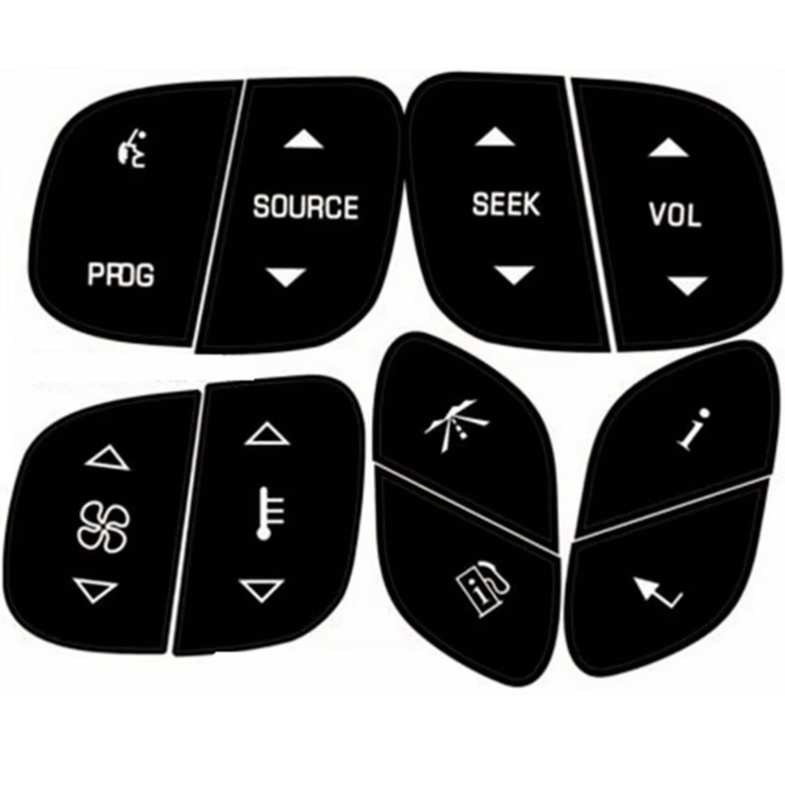 ステッカー Compatible With GMC For Yukon For Sierra 1500 2500 3500 2003 2004 2005 2006 ステアリングホイールボタン修理キット ステッカー デカール アクセサリーに対応