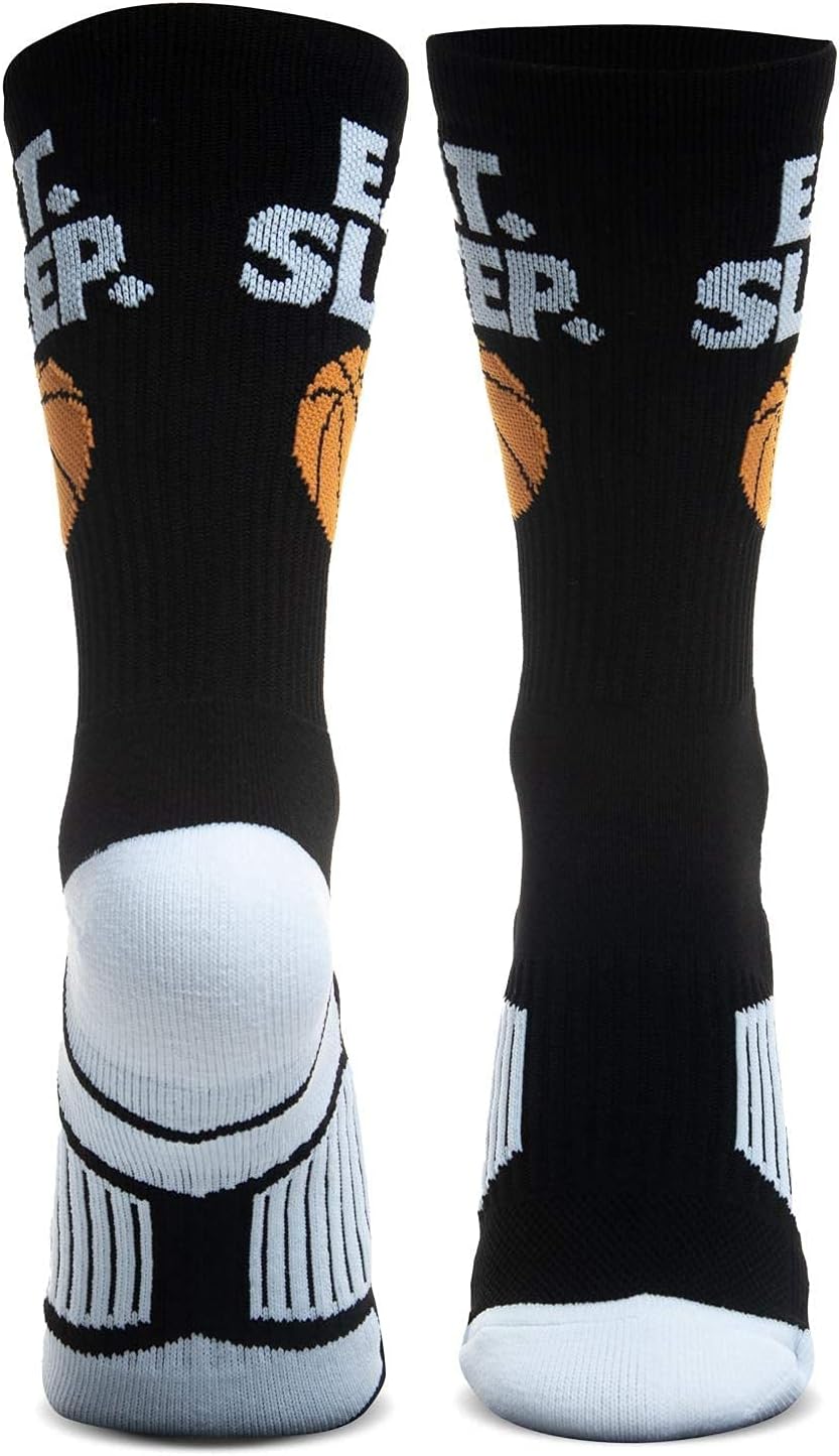 ChalkTalkSPORTS Elite Basketball Socks | Performance Mid Calf Socks with Ball | Youth & Adult | Men & Women | Multiple Colors - Image 4
