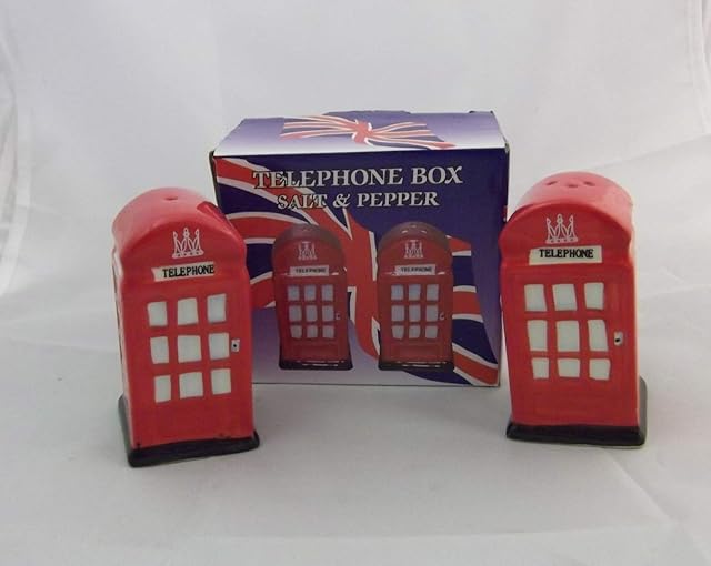 UK London Red Telephone Box Salt & Pepper Boxed