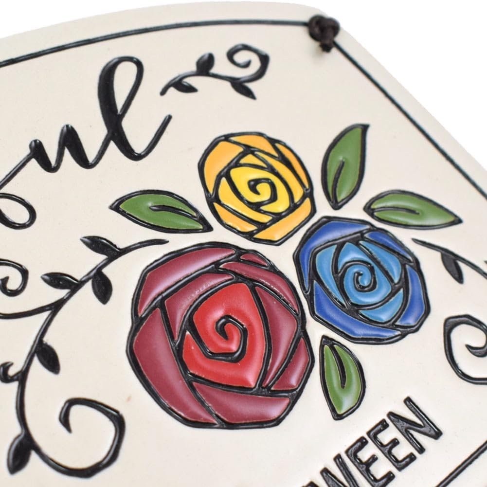 Grateful Quote Ceramic Arch Plaque, 8.75-Inches, American Made
