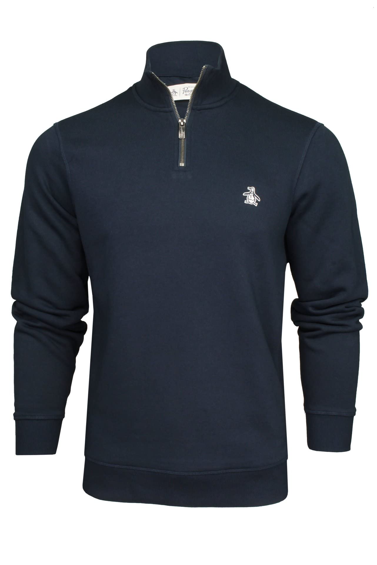 Original Penguin Men's Dark Sapphire Original Pengun Small Logo Quarter Zip Sweat Shirt