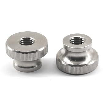 30 Pieces M2.5 Knurled Thumb Nut 304 Stainless Steel Round Knobs Fasteners Metric Thread Nuts Hand Screw Nuts for 3D Printer Parts
