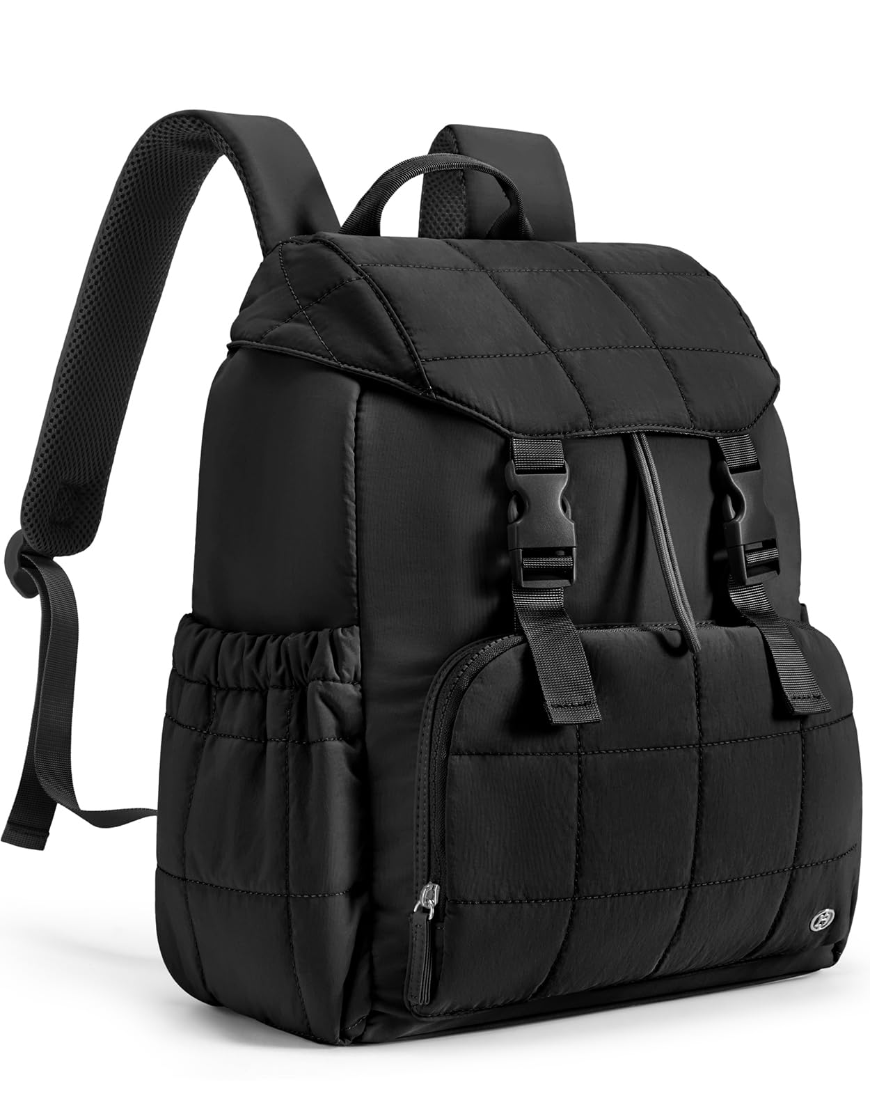 BOSTANTEN Womens Puffer Backpack Versatile College Laptop Backpack with RFID Pocket Water Resistant Casual Travel Daypack Black