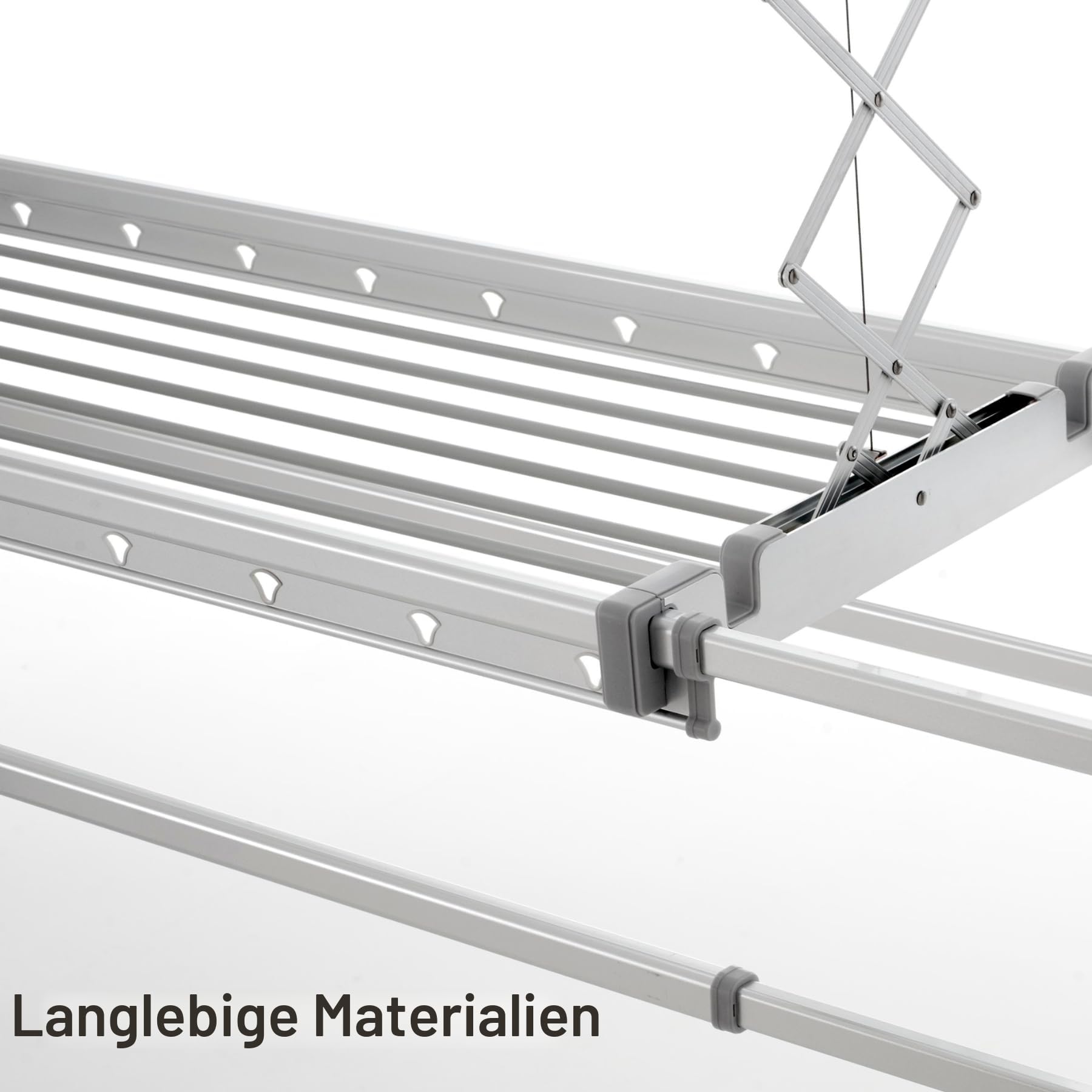 Foxydry Pro Wäscheständer für die Decke, beheizbar, mit Fernbedienung, mit Heißbelüftung, aus Aluminium und Stahl, für Bettwäsche (160 cm)