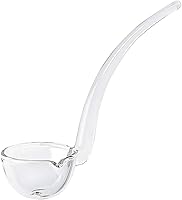 Vista 1 de Badash Cucharón de cristal pequeño de 6 pulgadas, cristal soplado sin plomo de calidad artesanal Heritage, elegante utensilio transparente