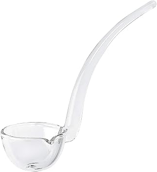 Badash 6" Small Glass Gravy Ladle, Artisan Heritage Quality Mouth-Blown Lead-Free Crystal, Elegant Small Spoon-Sized Serving Clear Utensil perfect For Sauce & Salad Dressing, Presentation Packaging