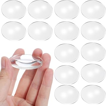 ULTECHNOVO 1.65 Inch Magnifying Lens Set Portable Double Convex Magnifier with Slide Cover for Seniors Reading Jewelry Maps and Computer Repair