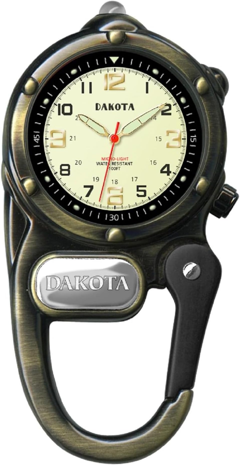 Mini Clip Microlight, Quality Pocket and Fob Watch, Premium Durability Outdoor Gifts for Men, Use for Fishing Hunting, and More, LED Flashlight, Clip on Watch