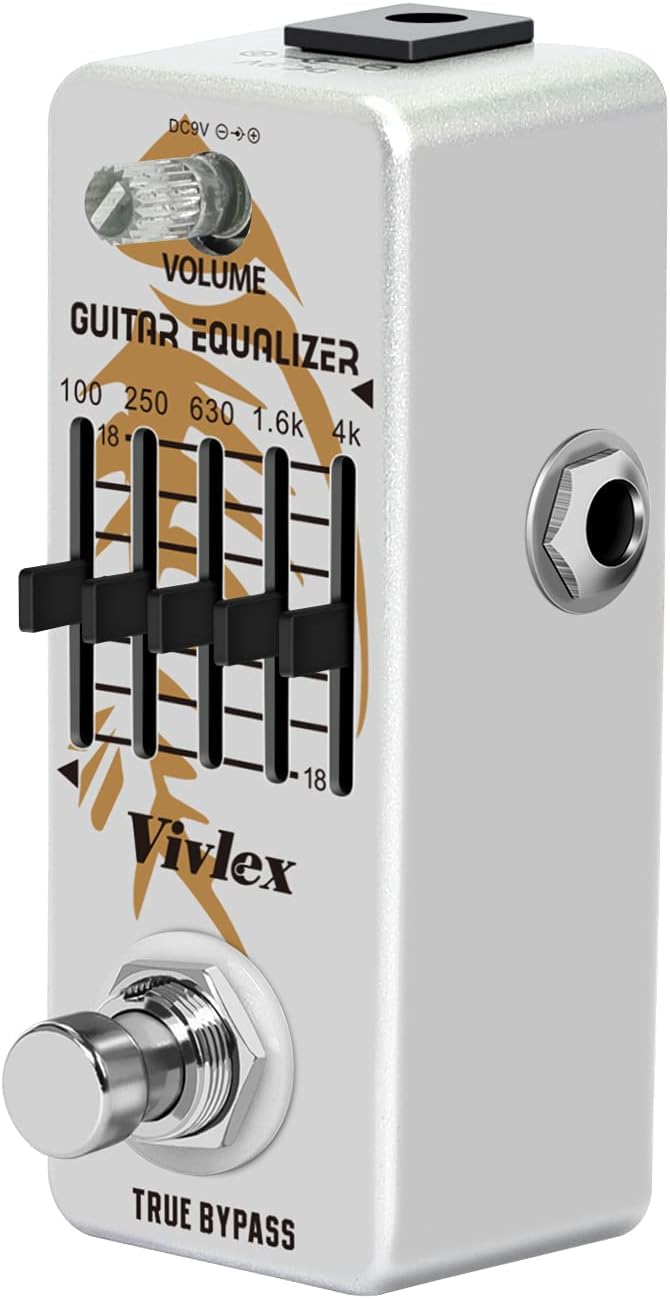 LEF-317A Guitar EQ Equalizer Pedal Mini Analog 5-Band Graphic Equalization with True Bypass Full Metal Shell