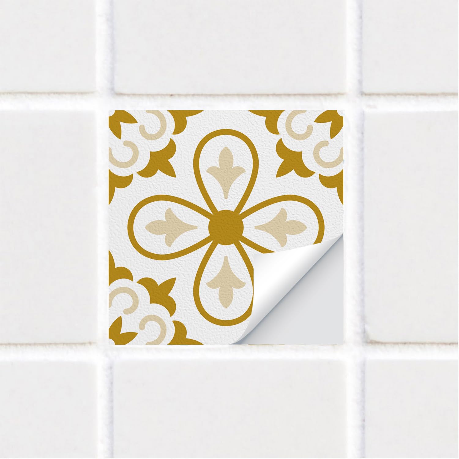 Alwayspon Tile Sticker, 20PcsX15cm/6inch Beige Self Adhesive Stick